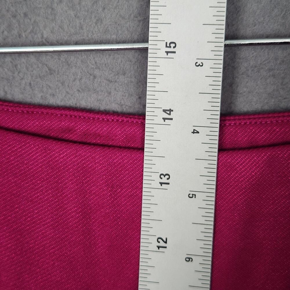 Bob Mackie Pants Womens Large Pink Stretch Jersey Wide Leg Capri Pull On Casual - Picture 4 of 15